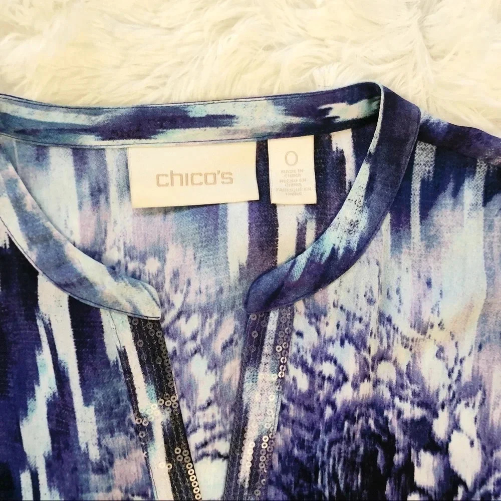 🍁 Chico’s | Asymmetrical Floral Tunic - Picture 3 of 5
